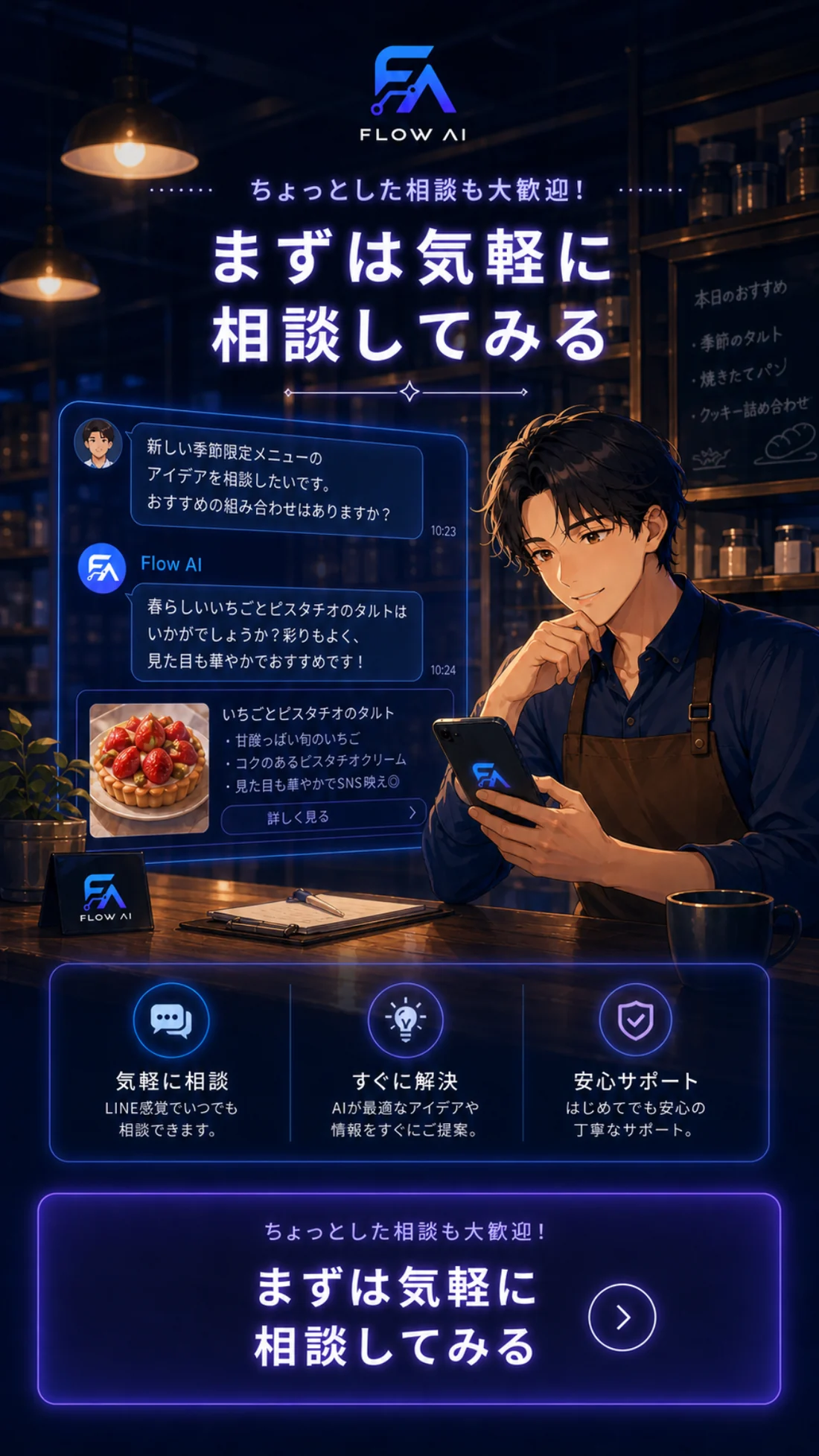 FLOW AIをLINEで相談する
